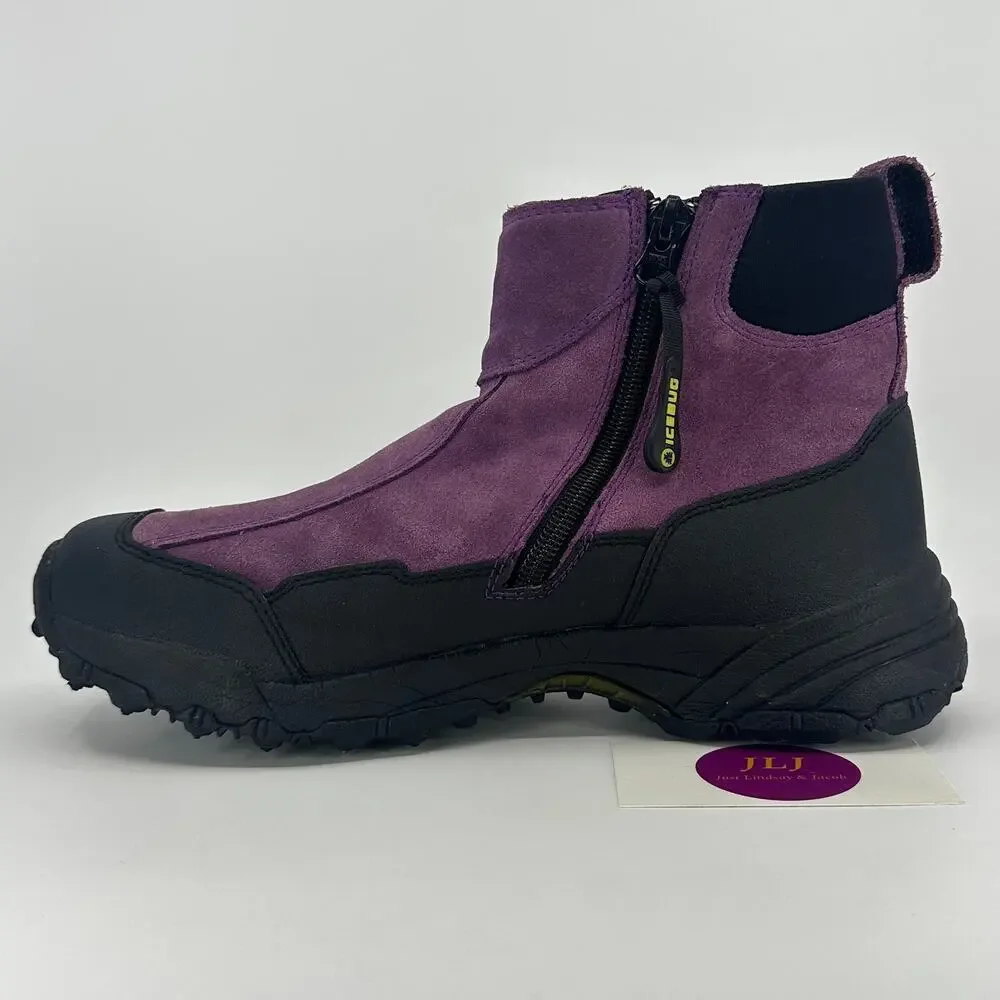 Icebug Womens Metro-L BUGrip Carbide Studded Ice Grip Winter Boots Purple Size 9